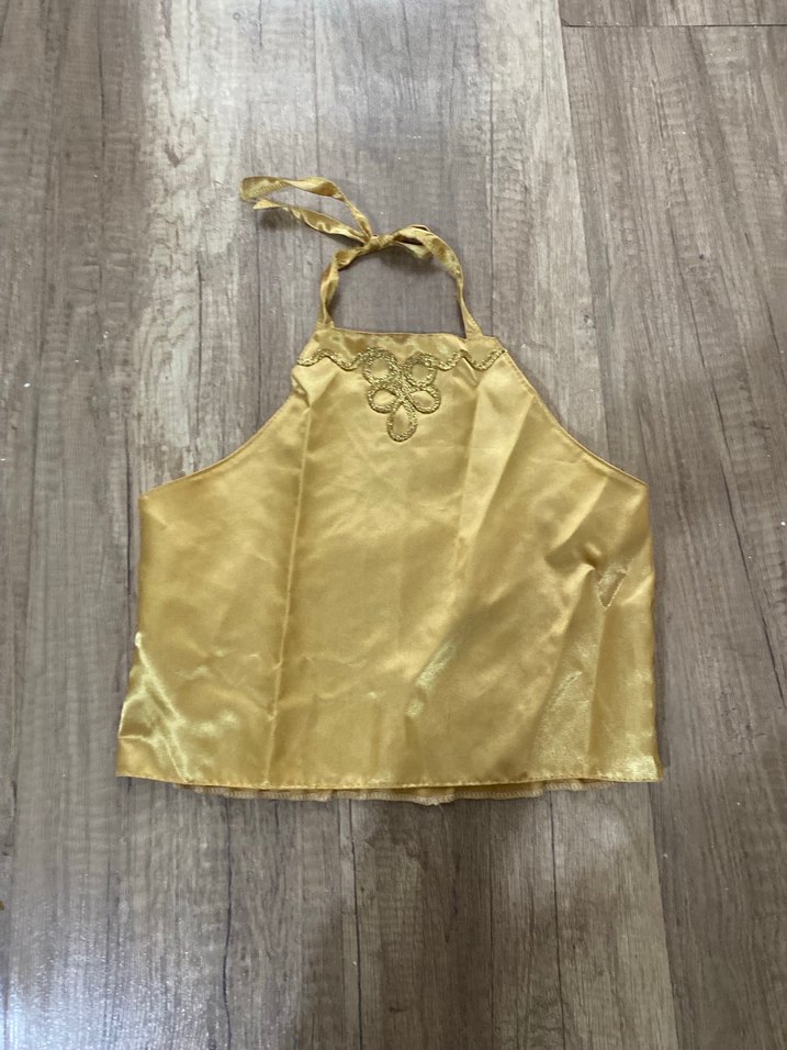 Sarı Nakışlı Bohem Mini Crop Top - Görsel 2