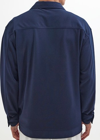 Lacivert Düğmeli Erkek Gömlek - Görsel 2