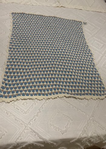 mavi krem kahve karısımı çocuk battaniyesi - Görsel 2