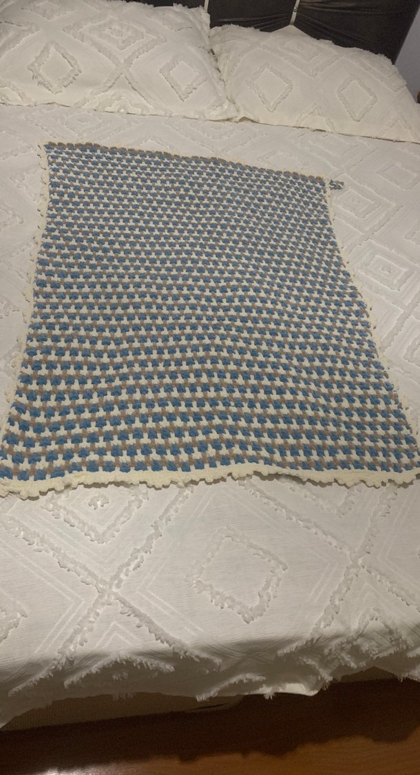 mavi krem kahve karısımı çocuk battaniyesi - Görsel 2