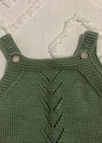 Yeşil Örgü Bebek Tulum - Görsel 5