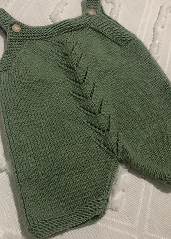 Yeşil Örgü Bebek Tulum - Görsel 3