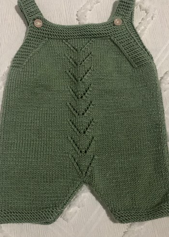 Yeşil Örgü Bebek Tulum - Görsel 4
