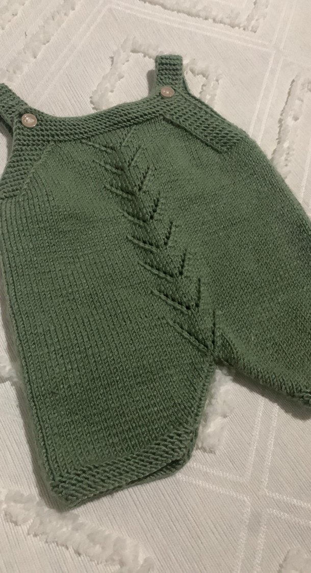 Yeşil Örgü Bebek Tulum - Görsel 3