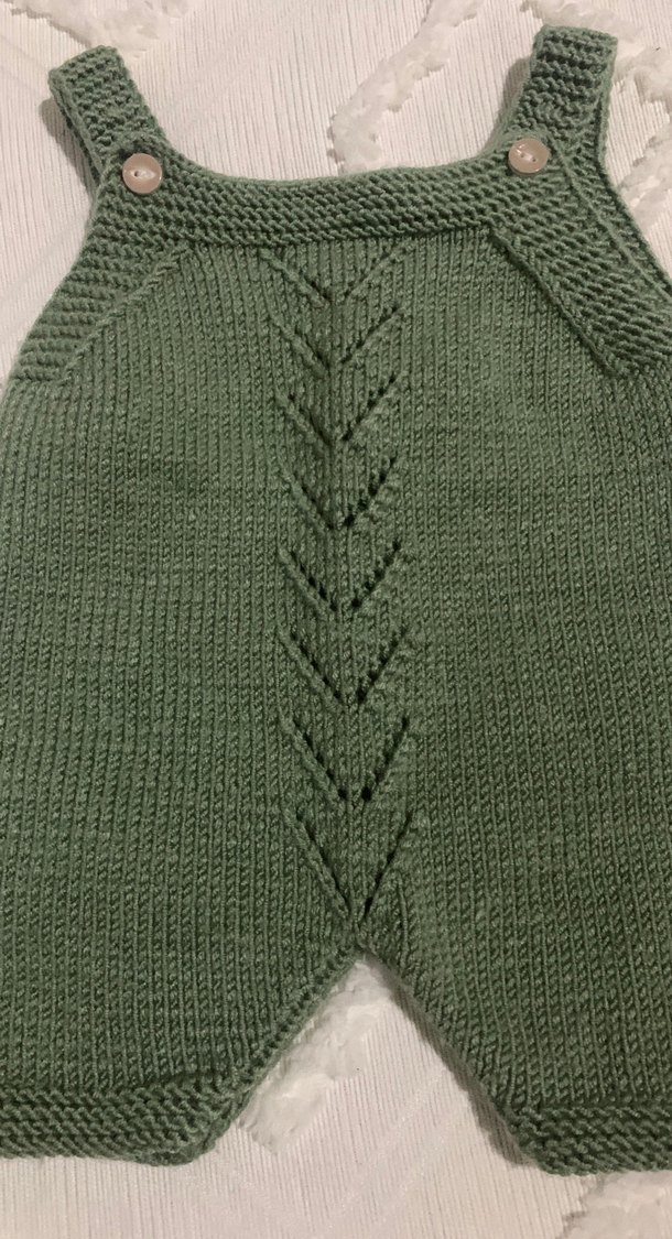 Yeşil Örgü Bebek Tulum - Görsel 2
