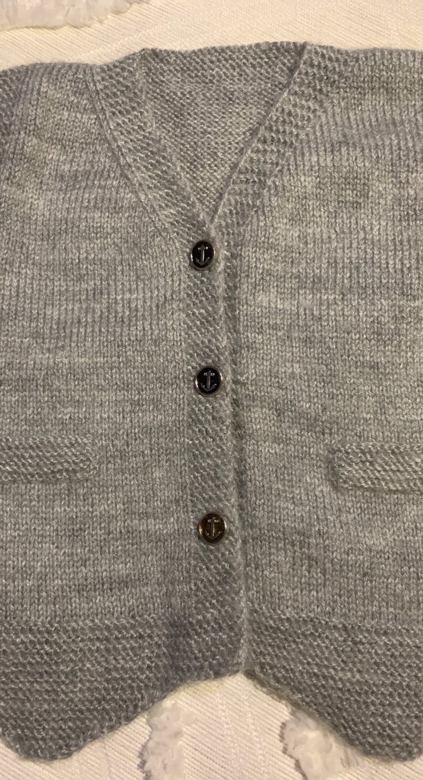 erkek bebek örgü efe yeleği - Görsel 2