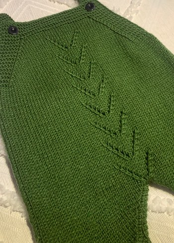 Bebek Örgü Yeşil Tulum - Görsel 5