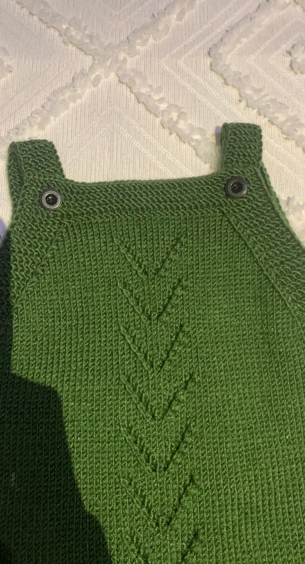 Bebek Örgü Yeşil Tulum - Görsel 4