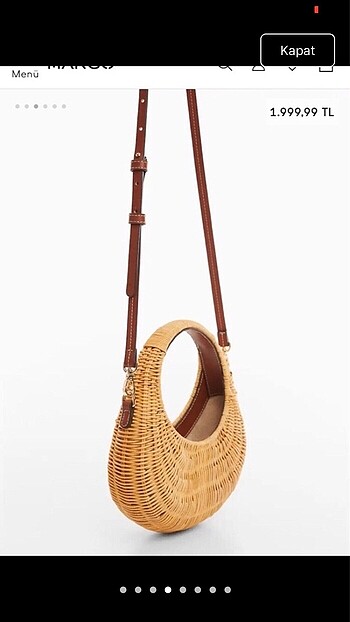  Beden Mango rattan çanta