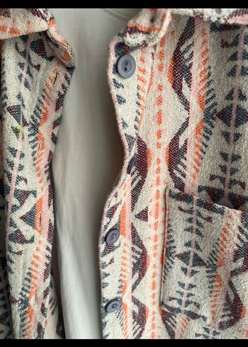 Bohem Tarz Çok Renkli Uzun Kollu Gömlek - Görsel 3