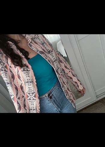 Bohem Tarz Çok Renkli Uzun Kollu Gömlek - Görsel 7