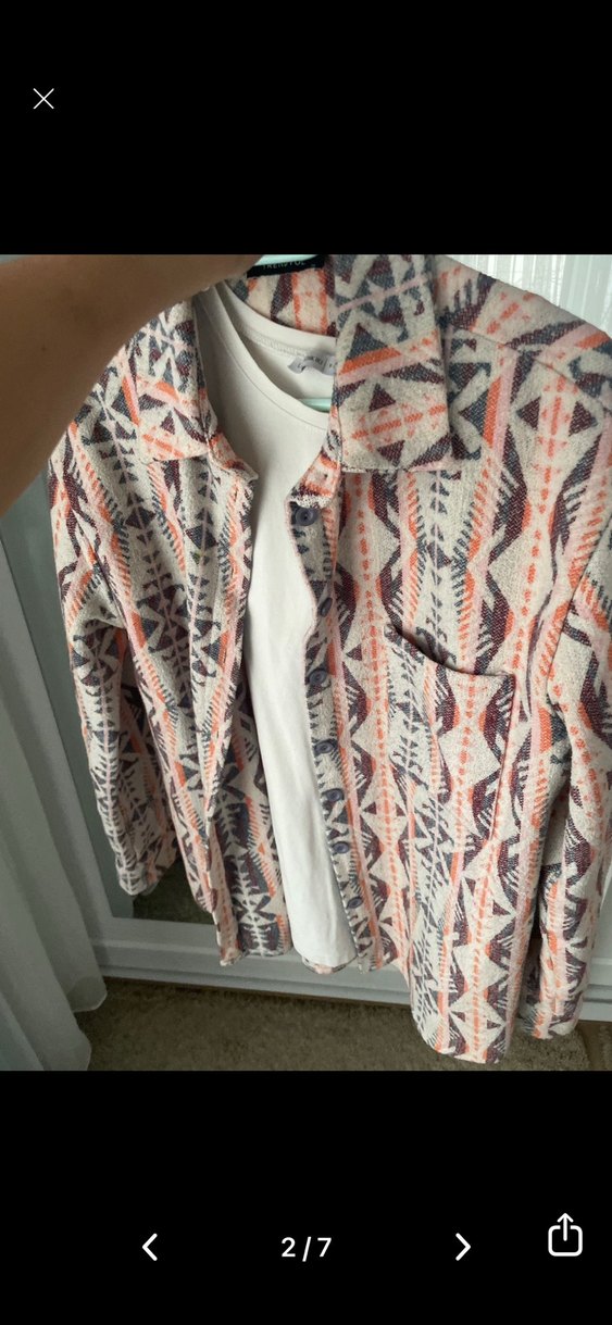 Bohem Tarz Çok Renkli Uzun Kollu Gömlek - Görsel 2