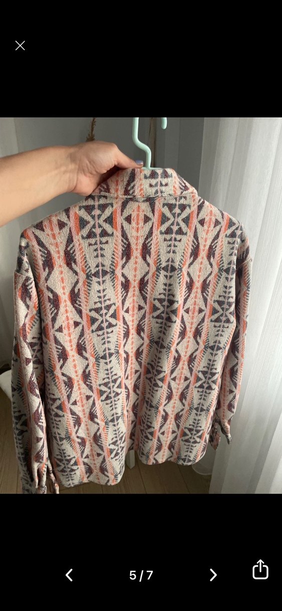 Bohem Tarz Çok Renkli Uzun Kollu Gömlek - Görsel 5