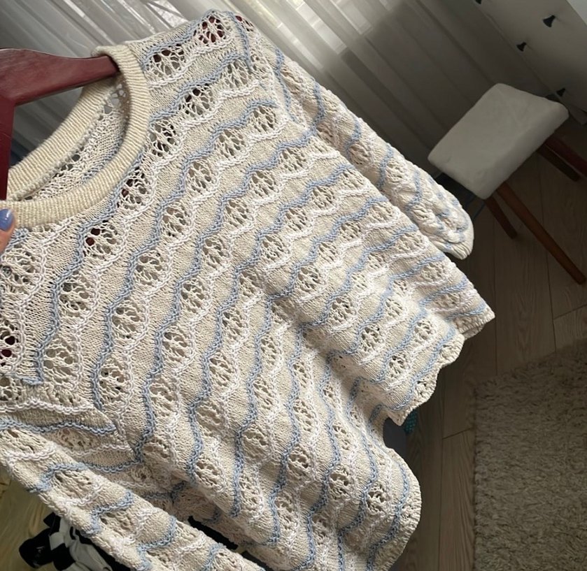 Bej Örgü Bohem Kadın Kazak - Görsel 3