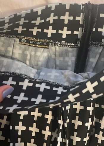 Siyah Kareli Pilili Uzun Midi Etek - Görsel 7