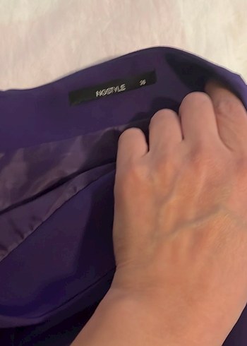 Kadın Mor Uzun Dökümlü Etek - Görsel 4