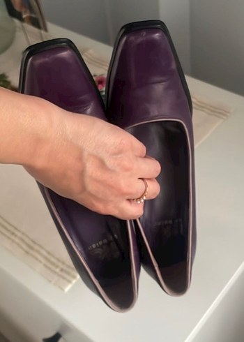 Mor Rugan Stiletto Topuklu Kadın Ayakkabı - Görsel 2