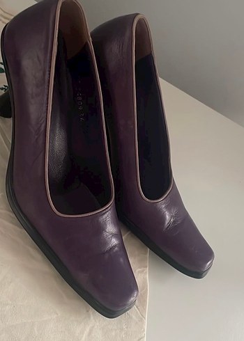 Mor Rugan Stiletto Topuklu Kadın Ayakkabı - Görsel 5