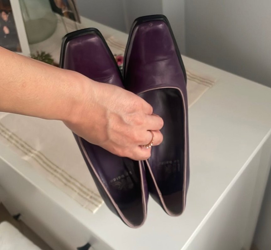 Mor Rugan Stiletto Topuklu Kadın Ayakkabı - Görsel 2