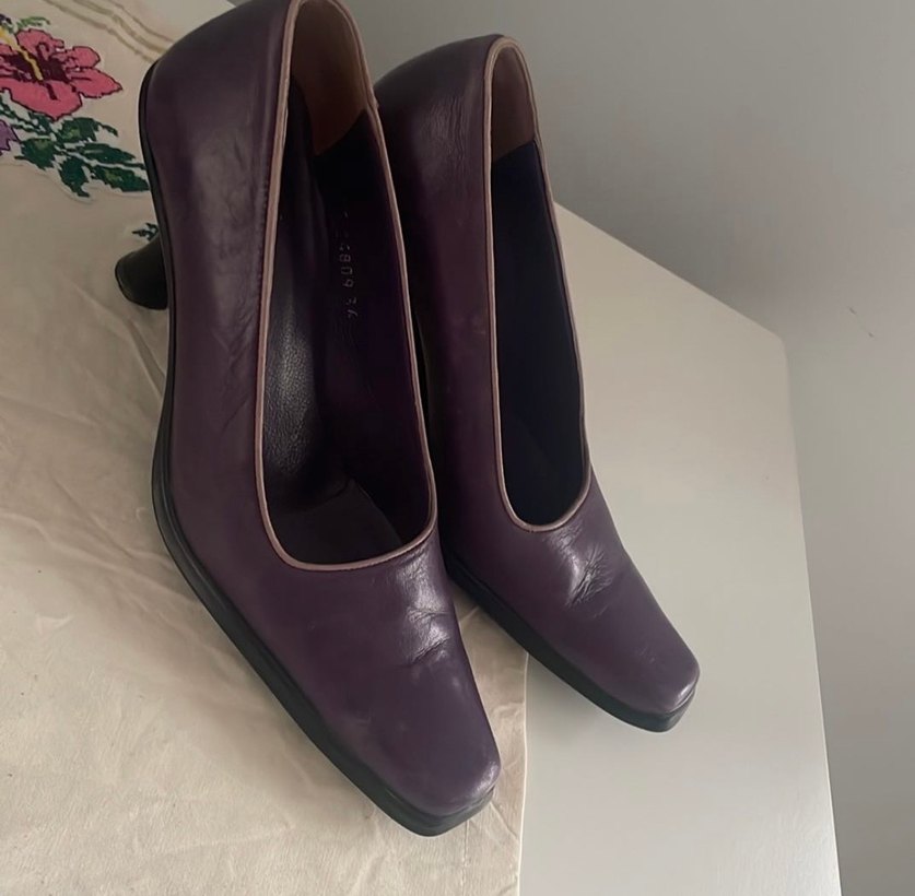 Mor Rugan Stiletto Topuklu Kadın Ayakkabı - Görsel 5