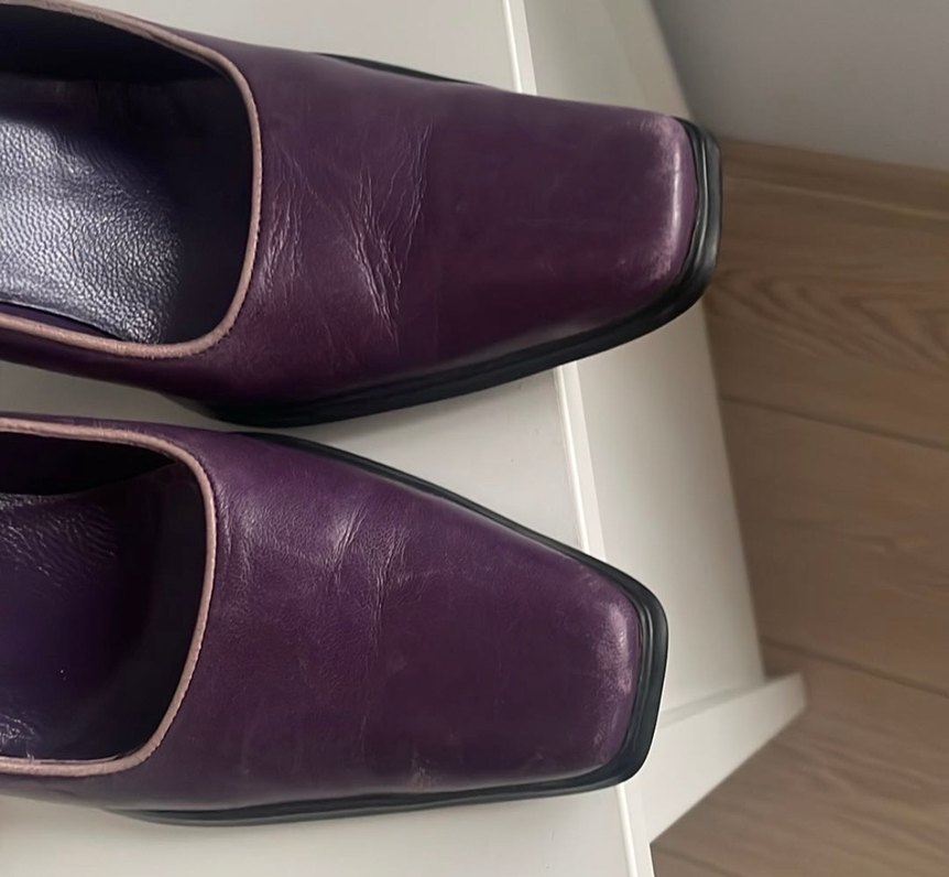 Mor Rugan Stiletto Topuklu Kadın Ayakkabı - Görsel 4