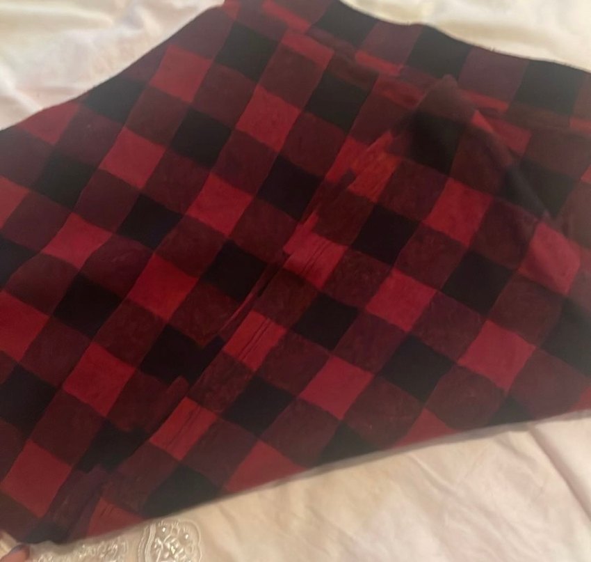 Bordo Kareli Drapeli Midi Kadın Etek - Görsel 4