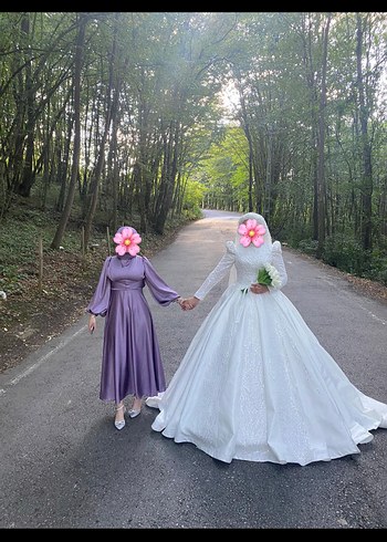 Mor lila tesettür Abiye - Görsel 2