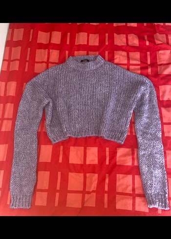 Addax Lila Mor Örgü Kadın Kazak - Görsel 2