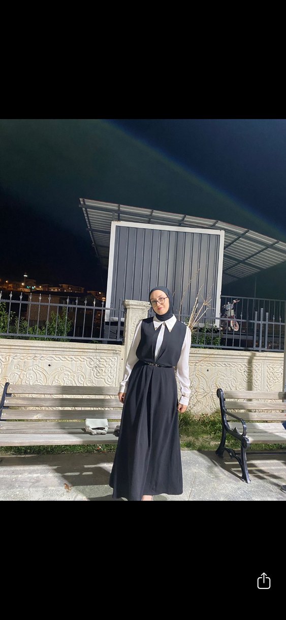 Siyah Drapeli Tesettür Elbise Özel Gün - Görsel 3