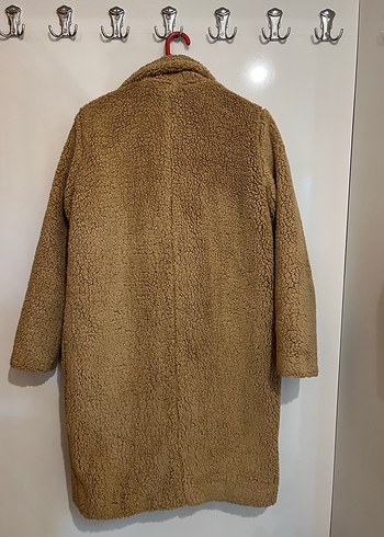 Kahverengi Midi Kadın Kürk Detaylı Kaban - Görsel 7