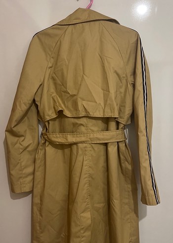 Bej Kuşaklı Midi Trençkot - Görsel 3