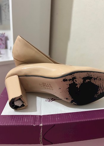 Ten Rengi Klasik Topuklu Ayakkabı - Görsel 3