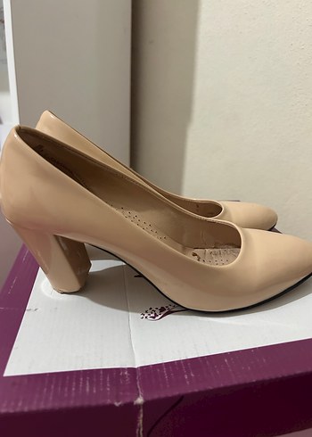 Ten Rengi Klasik Topuklu Ayakkabı - Görsel 2