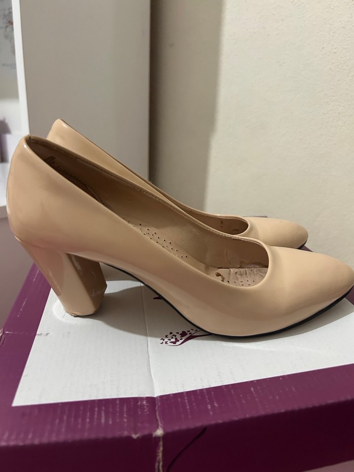 Ten Rengi Klasik Topuklu Ayakkabı - Görsel 2