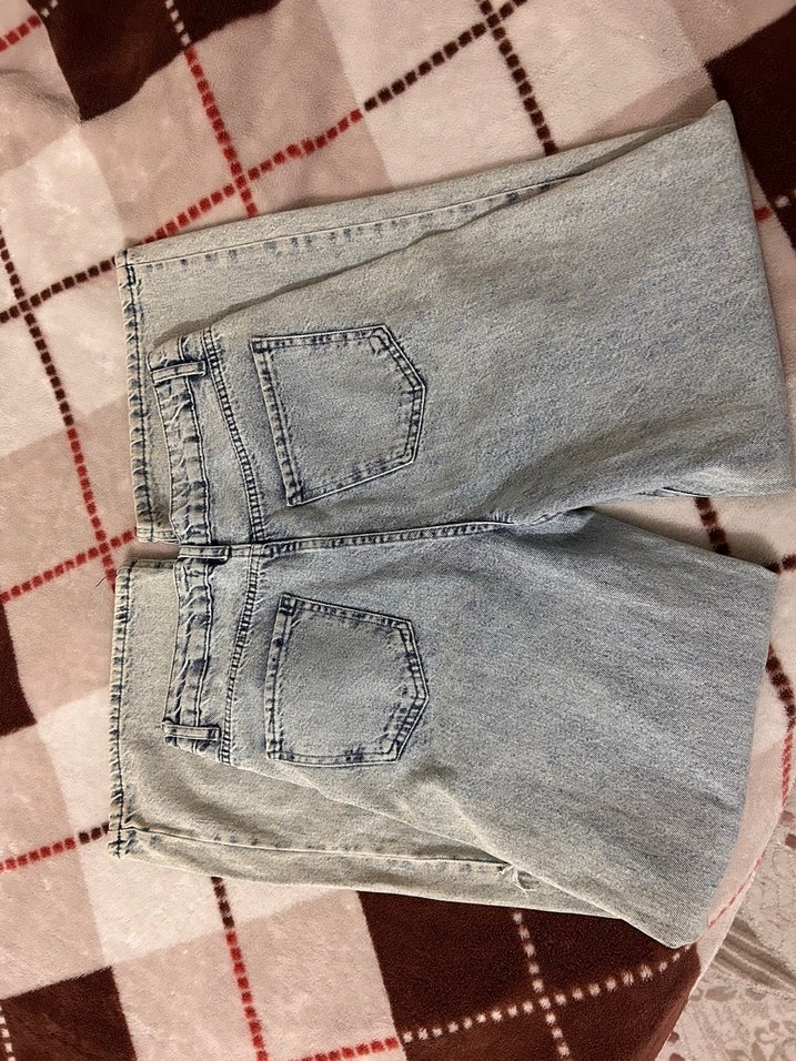 Gri Pilili Kadın Midi Denim Pantolon - Görsel 3