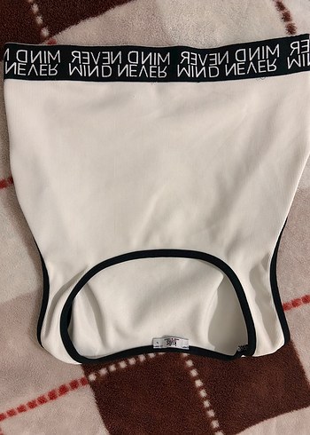 Baskılı Beyaz Midi  crop - Görsel 2