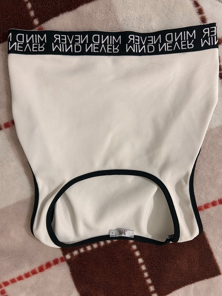 Baskılı Beyaz Midi  crop - Görsel 2