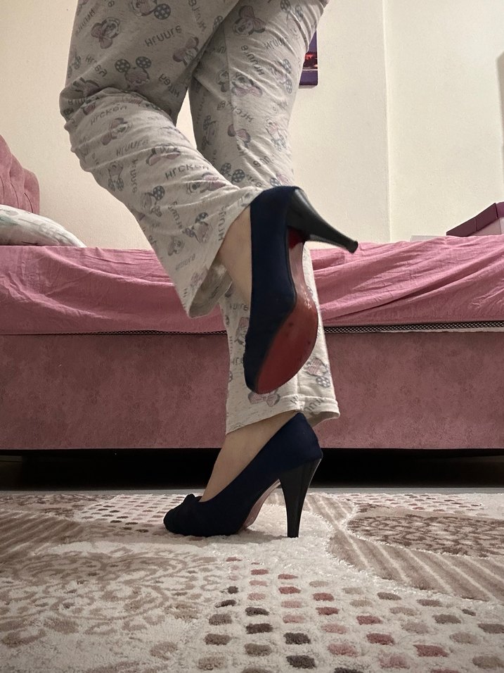 Lacivert Klasik Topuklu Ayakkabı  Günlük & Özel Gün - Görsel 2