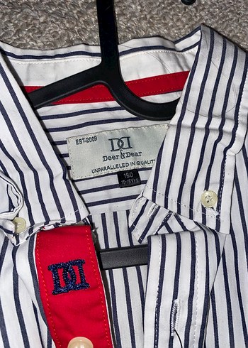 Çizgili Uzun Kollu Pamuklu Gömlek - Görsel 3