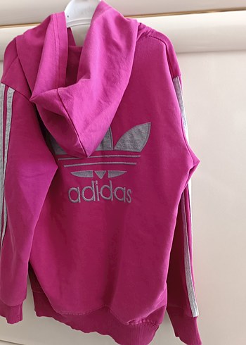 Kız Çocuk Pembe Kapüşonlu Fermuarlı Ceket - Görsel 2