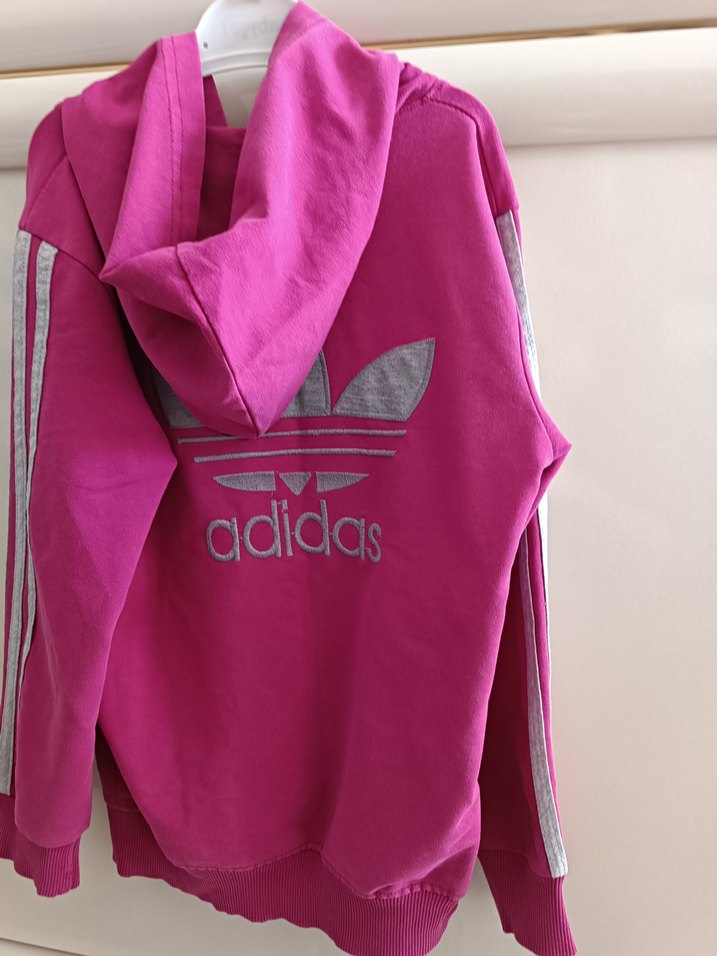 Kız Çocuk Pembe Kapüşonlu Fermuarlı Ceket - Görsel 2