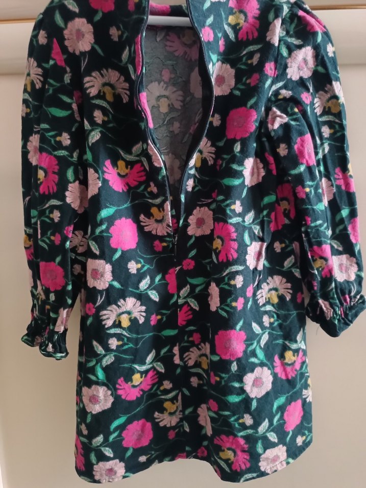 Çiçek Desenli Bohem Kız Elbisesi - Görsel 2