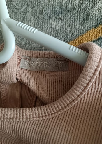 Kız Çocuk Uzun Kollu Pudra renk Elbise - Görsel 3