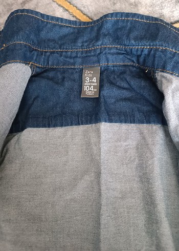 Erkek Çocuk Kot Gömlek Uzun Kollu - Görsel 3