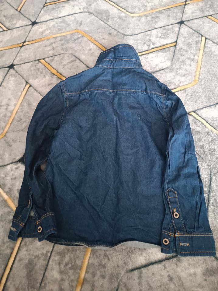 Erkek Çocuk Kot Gömlek Uzun Kollu - Görsel 2