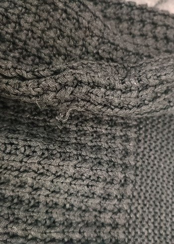 Gri Örgü Kız Hırka Nakışlı - Görsel 5