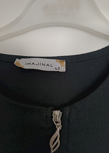 Uzun Siyah Fermuarlı Kadın Ferace - Görsel 5