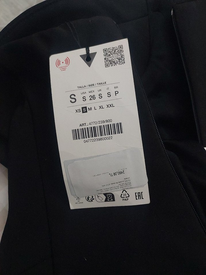 Siyah Straplez Mini Elbise - Görsel 4