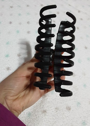 Siyah Plastik Saç Tokası - Görsel 2