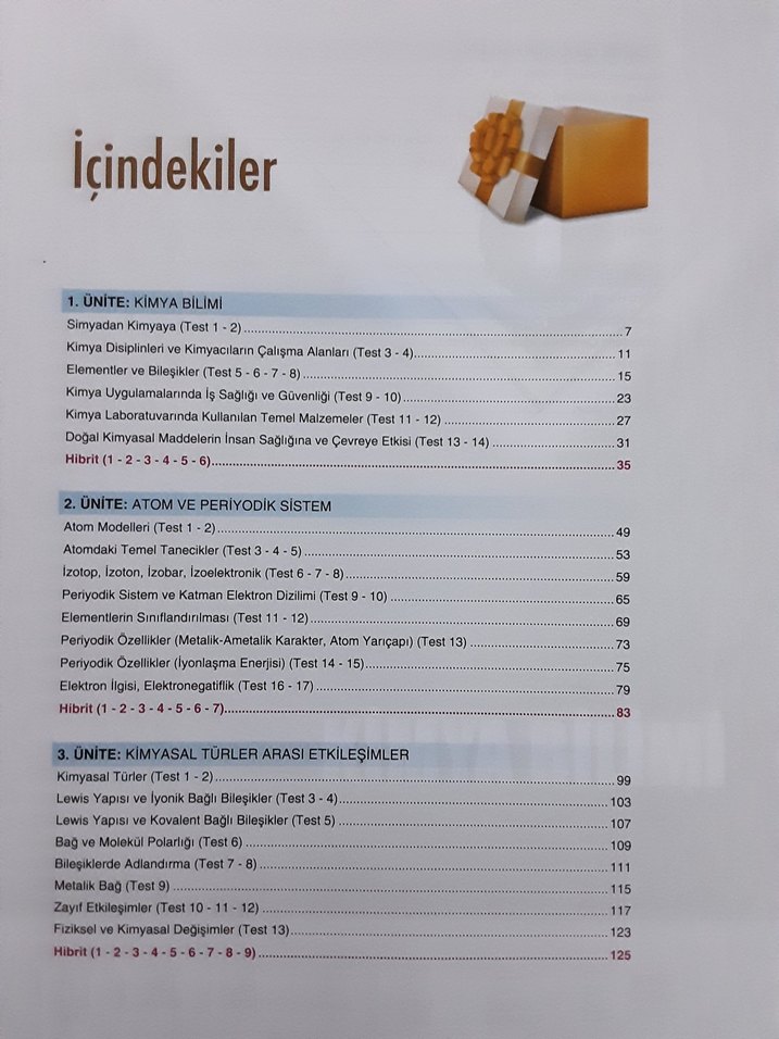9. Sınıf Kimya Soru Bankası çap yayınları - Görsel 3